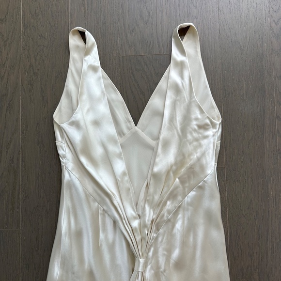 Reformation Margot Wedding Dress Gown Silk Satin Ivory Mermaid Train With Tags 8 - Picture 10 of 16